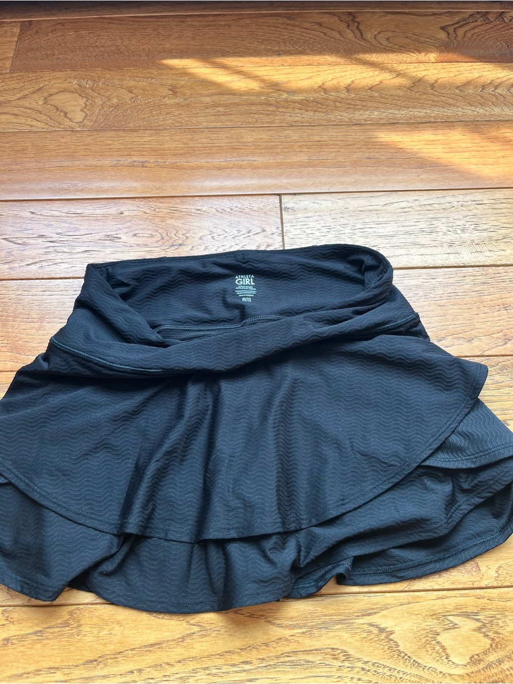 Athleta Girl Black Layered Skirt Size 14/XL